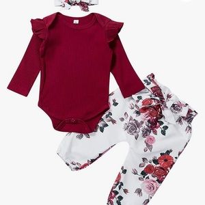 Baby Girl Floral 3 piece set,size 3-6 months